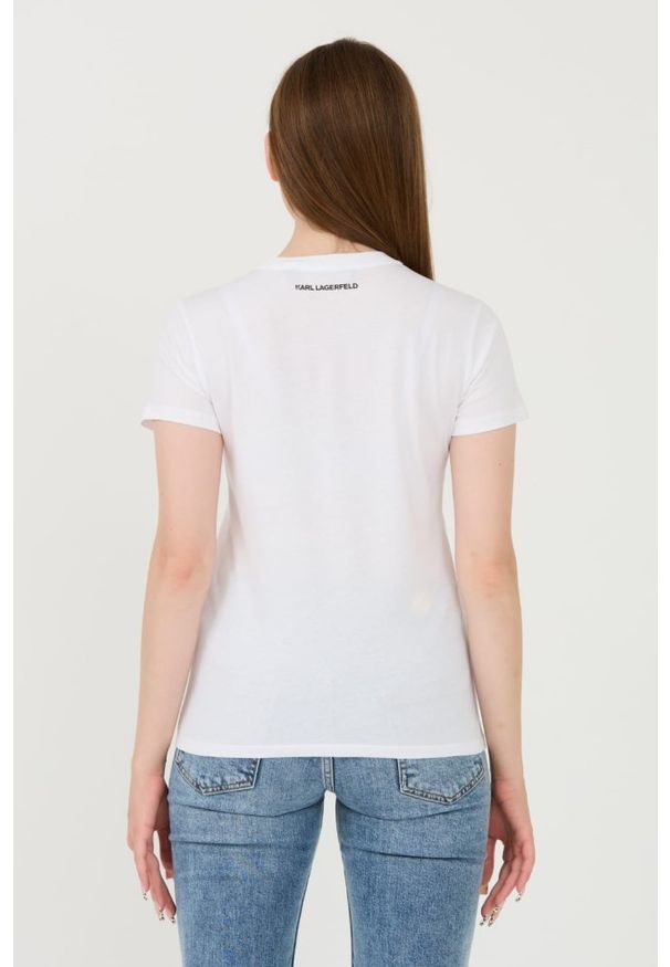 Karl Lagerfeld - KARL LAGERFELD Biały t-shirt Boucle Choupette. Kolor: biały