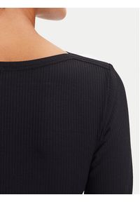 TOMMY HILFIGER - Tommy Hilfiger Bluzka WW0WW47309 Czarny Slim Fit. Kolor: czarny. Materiał: wiskoza #4