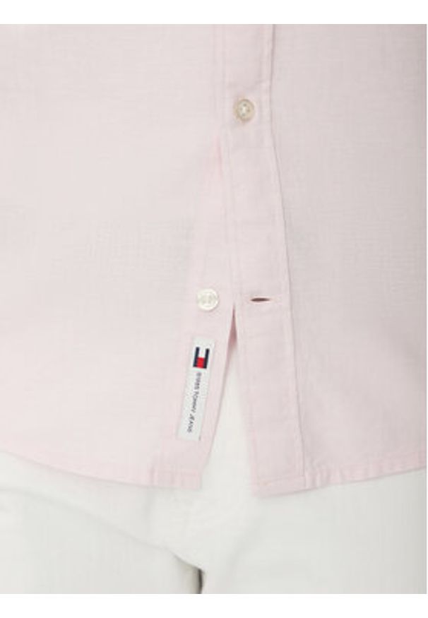 Tommy Jeans Koszula DM0DM20875 Różowy Regular Fit. Kolor: różowy. Materiał: len