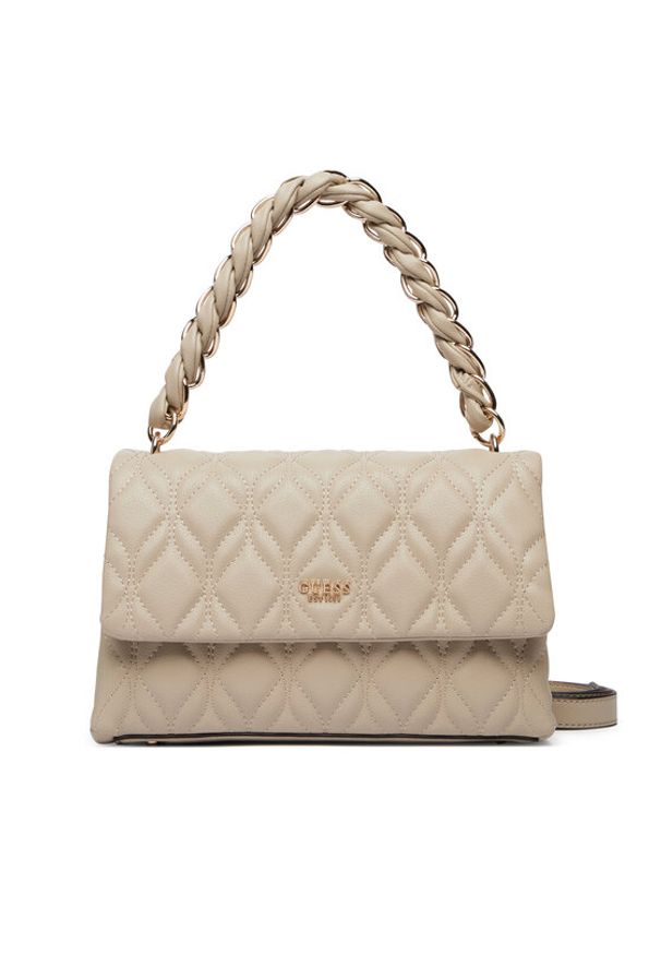 Guess Torebka Maxine HWQG97 33200 Beżowy jasny. Kolor: beżowy. Materiał: skórzane