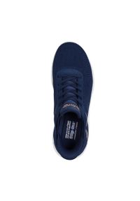 skechers - Damskie BOBS SQUAD CHAOS CURRENT MUSE Slip-On Granatowy. Okazja: na co dzień. Zapięcie: bez zapięcia. Kolor: niebieski. Materiał: materiał. Model: Skechers Sport