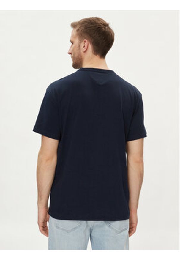 Tommy Jeans T-Shirt DM0DM18872 Granatowy Regular Fit. Kolor: niebieski. Materiał: bawełna