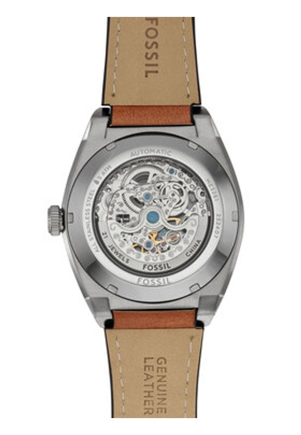 Fossil Zegarek Everett Skeleton Automatic ME3261 Zielony. Kolor: zielony
