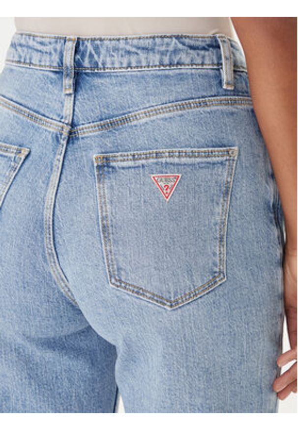 Guess Jeansy W2YA21 D4NH6 Niebieski Mom Fit. Kolor: niebieski