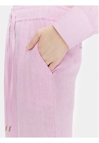 Marella Spodnie materiałowe Apogeo 2413131084 Różowy Regular Fit. Kolor: różowy. Materiał: len #5