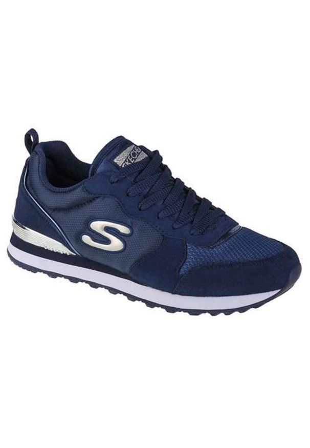 skechers - Buty do chodzenia damskie Skechers OG 85. Zapięcie: sznurówki. Kolor: niebieski, wielokolorowy. Materiał: materiał, tkanina, skóra. Szerokość cholewki: normalna. Sport: turystyka piesza