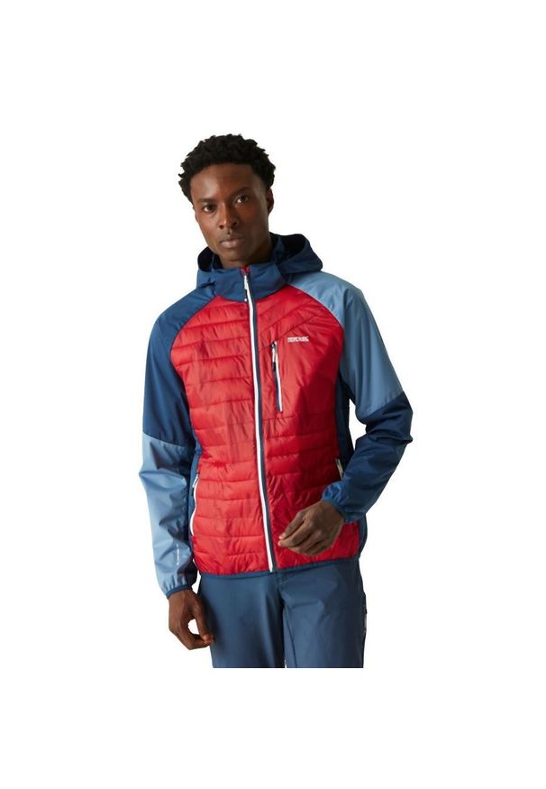 Regatta - Kurtka hybrydowa męska Andreson Pro. Kolor: czerwony. Materiał: materiał, softshell, puch. Sport: turystyka piesza