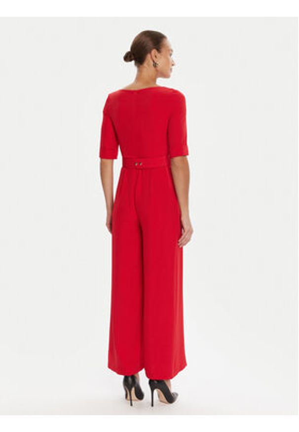 Rinascimento Kombinezon CFC0125323003 Czerwony Wide Leg. Kolor: czerwony. Materiał: syntetyk