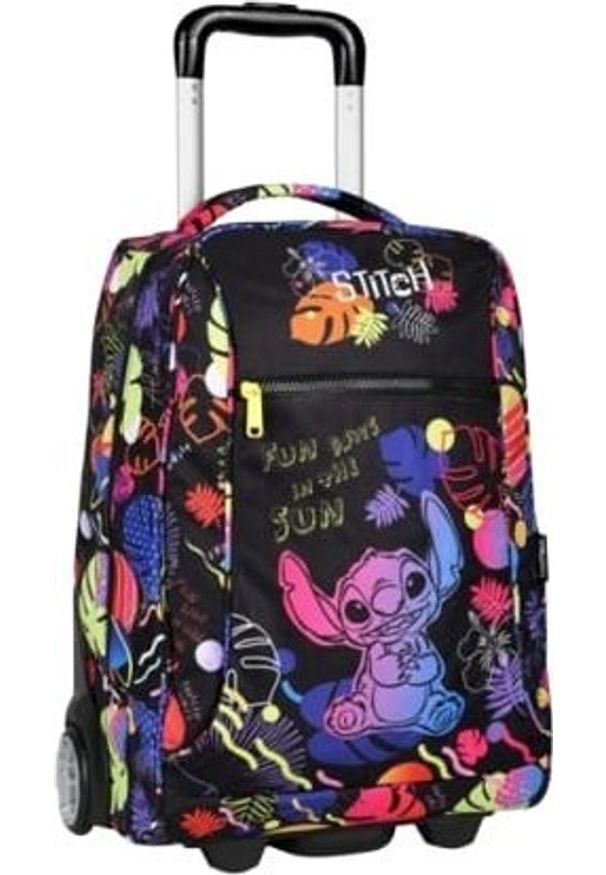 Coolpack - DISNEY BLACK - COMPACT - PLECAK MŁODZIEŻOWY NA KÓŁKACH - STITCH. Wzór: motyw z bajki. Styl: młodzieżowy