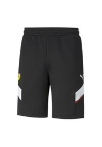 Puma - Męskie Spodenki Dresowe Race Ferrari. Kolor: czarny. Materiał: dresówka. Sport: turystyka piesza
