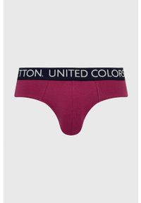 United Colors of Benetton - Slipy. Kolor: fioletowy. Materiał: bawełna. Długość: długie #1