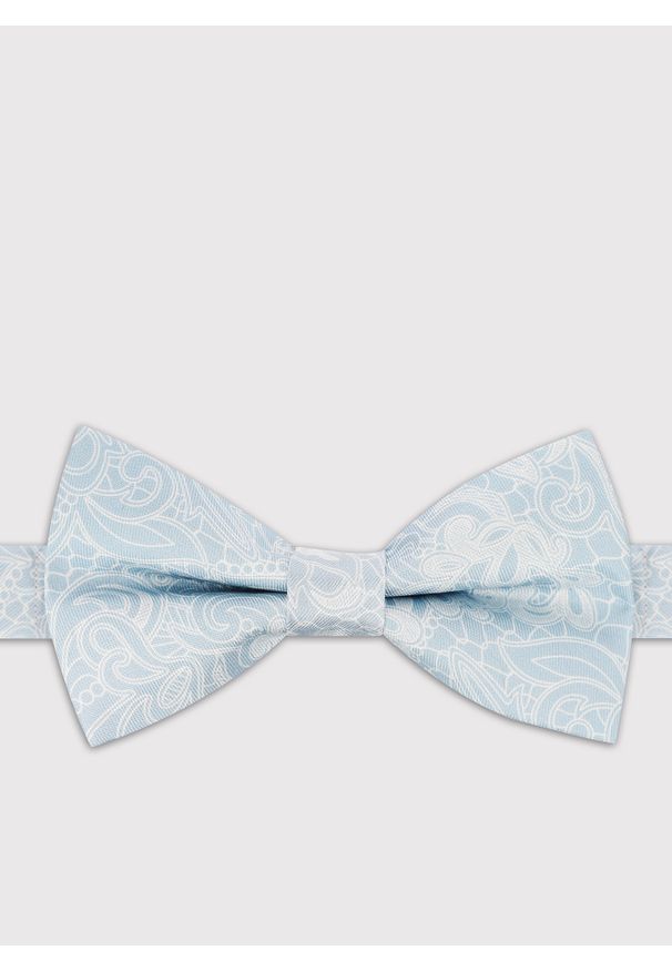 Pako Lorente - PAKO LORENTE - Jedwabna błękitna mucha męska. Okazja: na ślub cywilny, na wesele, na imprezę. Kolor: niebieski. Materiał: jedwab. Styl: elegancki