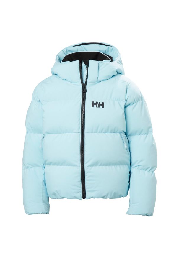 Kurtka z kapturem dla dziewczynki Helly Hansen Nora. Typ kołnierza: kaptur. Kolor: niebieski. Materiał: puch. Sezon: zima. Sport: narciarstwo