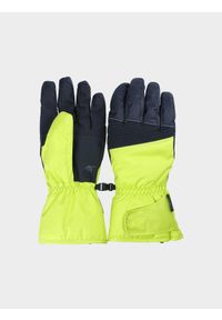 4f - Rękawice narciarskie Thinsulate© męskie. Kolor: zielony. Materiał: materiał, syntetyk. Technologia: Thinsulate. Sport: narciarstwo