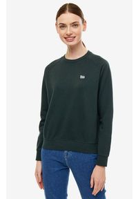 Lee - LEE PLAIN CREW NECK SWS DAMSKA BLUZA LOGO DK BOTTLE GREEN L53RTXBB 112112484
