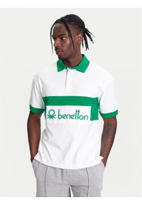 United Colors of Benetton - United Colors Of Benetton Polo 3MCYU301U Biały Regular Fit. Typ kołnierza: polo. Kolor: biały. Materiał: bawełna