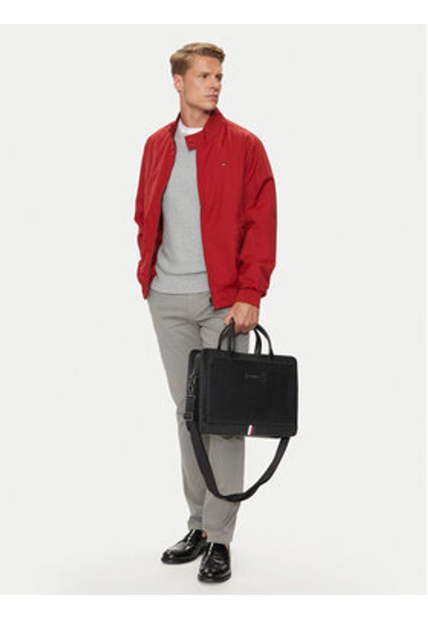 TOMMY HILFIGER - Tommy Hilfiger Torba na laptopa Th Business Slim AM0AM12710 Czarny. Kolor: czarny. Materiał: skóra