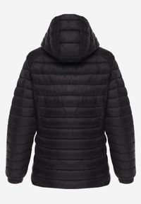 Born2be - Czarna Klasyczna Kurtka Przejściowa z Pikowaniem i Odpinanym Kapturem Fezizola. Okazja: na co dzień. Kolor: czarny. Materiał: jeans. Sezon: wiosna, jesień. Styl: klasyczny #8