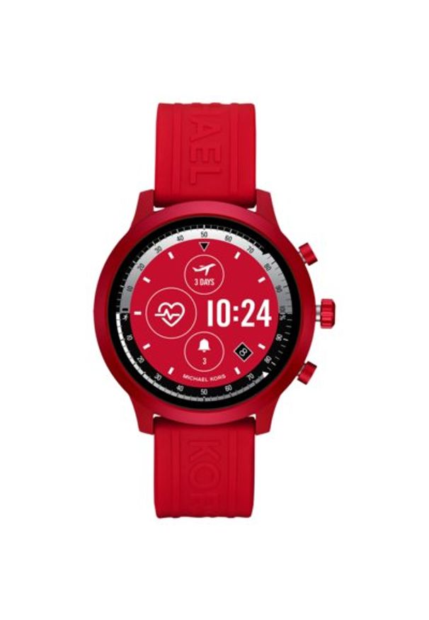 Michael Kors - Smartwatch MICHAEL KORS MK GO Czerwony. Rodzaj zegarka: smartwatch. Kolor: czerwony. Materiał: tworzywo sztuczne