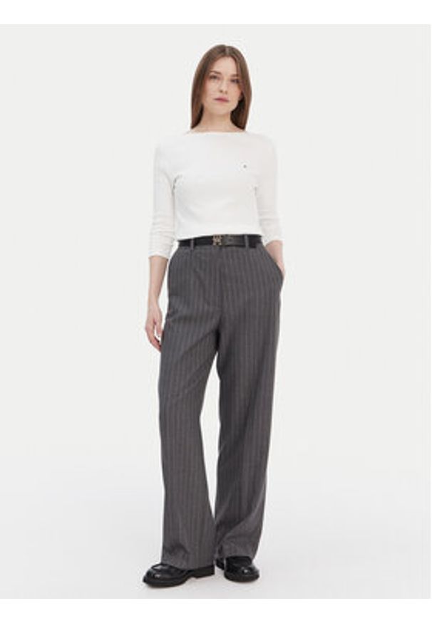 TOMMY HILFIGER - Tommy Hilfiger Bluzka New Cody WW0WW40589 Écru Slim Fit. Materiał: bawełna