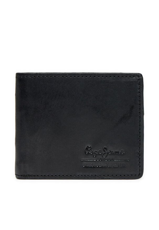 Pepe Jeans Portfel męski PM070387 Czarny. Kolor: czarny. Materiał: skóra