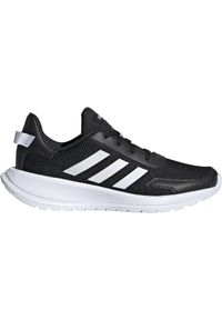 Adidas - Buty adidas Tensaur Run K Jr EG4128 czarne. Okazja: na co dzień. Zapięcie: sznurówki. Kolor: czarny. Materiał: syntetyk, materiał, guma. Szerokość cholewki: normalna. Model: Adidas Cloudfoam. Sport: bieganie #5