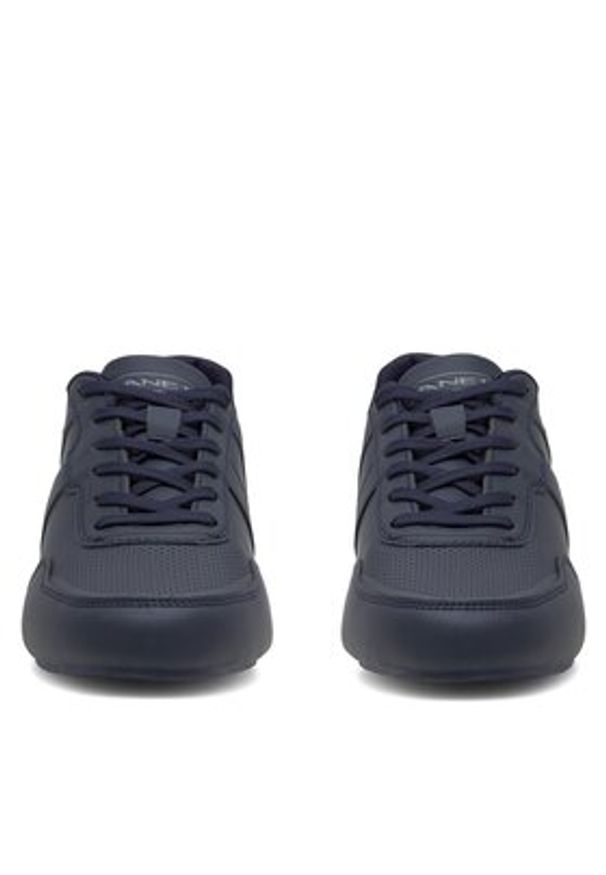 Lanetti Sneakersy MP07-11632-02 Granatowy. Kolor: niebieski. Materiał: syntetyk