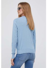 Polo Ralph Lauren kardigan damski kolor niebieski lekki. Okazja: na co dzień. Typ kołnierza: polo. Kolor: niebieski. Materiał: dzianina. Długość rękawa: długi rękaw. Długość: długie. Wzór: gładki. Styl: casual #4