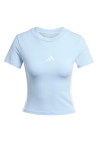 Adidas - Koszulka Essentials 3-Stripes Slim Baby. Kolor: wielokolorowy, biały, niebieski