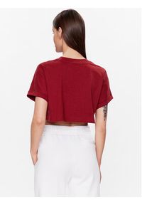 Calvin Klein Jeans T-Shirt J20J221048 Bordowy Regular Fit. Kolor: czerwony. Materiał: bawełna #4