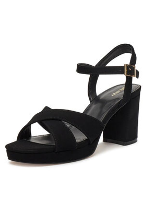 Jenny - JENNY Sandały AYLA WYL3426-3 Czarny. Kolor: czarny. Materiał: materiał