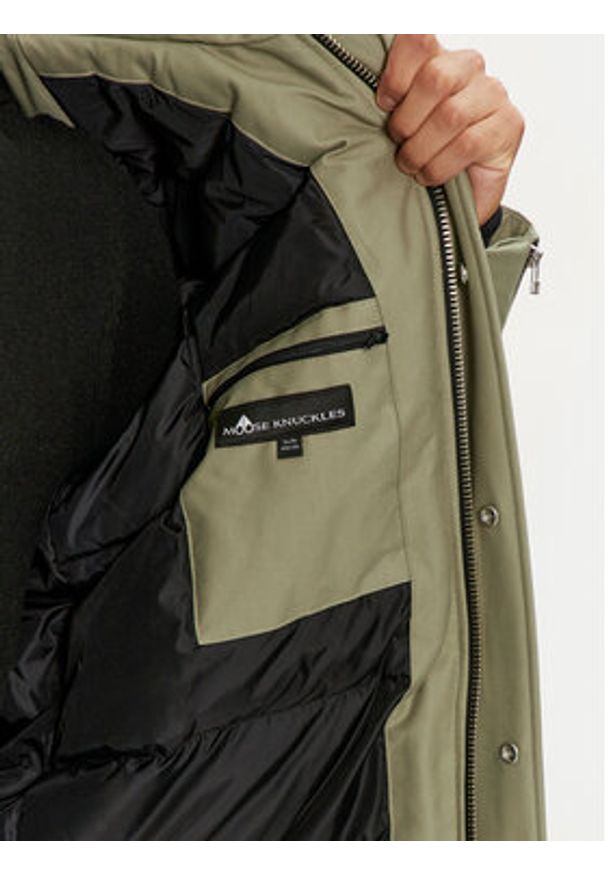 Moose Knuckles Kurtka puchowa M32MP261SX Beżowy Regular Fit. Kolor: beżowy. Materiał: bawełna