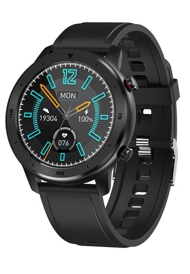 GARETT - Smartwatch Garett Men 5S czarny. Rodzaj zegarka: smartwatch. Kolor: czarny. Styl: wakacyjny, sportowy