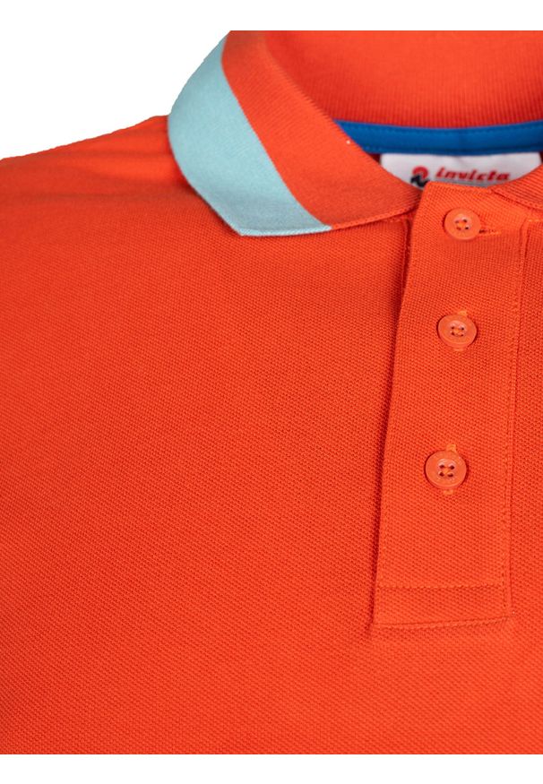 Invicta Koszulka Polo | 4452240 / U | Mężczyzna | Pomarańczowy. Okazja: na co dzień. Typ kołnierza: polo. Kolor: pomarańczowy. Materiał: bawełna. Długość rękawa: krótki rękaw. Wzór: aplikacja. Styl: casual, klasyczny