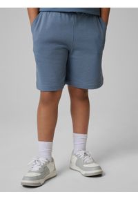 4f - 4F Spodenki dresowe chłopięce - niebieskie 164 (13-14 lat). Okazja: na spacer. Kolor: niebieski. Materiał: dresówka. Sezon: lato #2