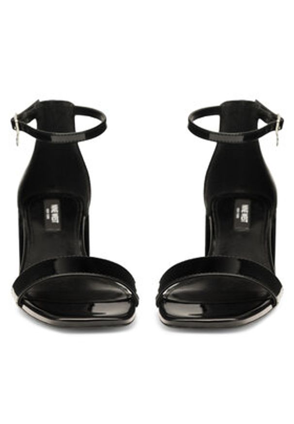 Nine West Sandały ERMINA FF-2308 Czarny. Kolor: czarny. Materiał: skóra