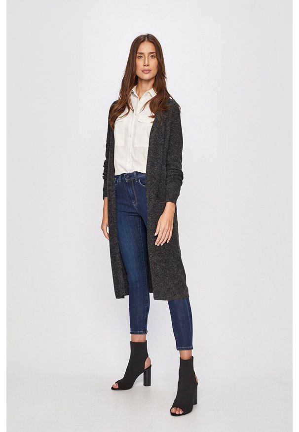 Vero Moda - Kardigan. Okazja: na co dzień. Kolor: czarny. Styl: casual