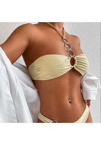 Intica - Bikini z ozdobnymi kółeczkami na plażę Here. Kolor: czarny. Materiał: materiał #6