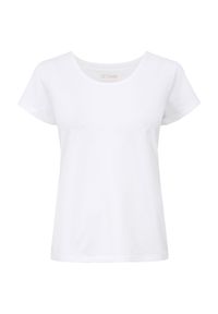 Ochnik - Biały T-shirt damski basic. Okazja: na co dzień. Kolor: biały. Materiał: materiał. Długość: krótkie. Styl: casual