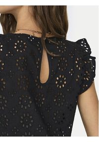 JDY Bluzka Vola 15312383 Czarny Regular Fit. Kolor: czarny. Materiał: bawełna