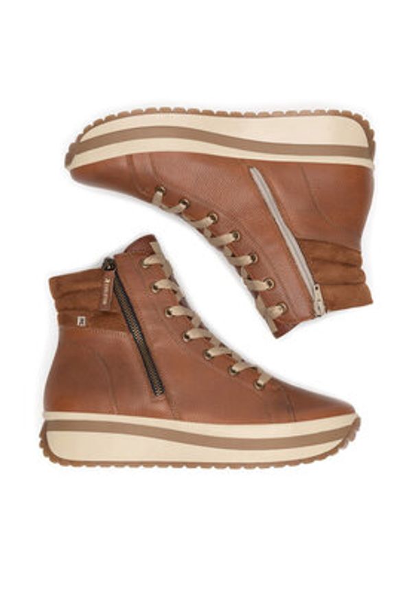 Rieker Revolution Lifestyle Trzewiki W0962-24 Brązowy. Kolor: brązowy. Materiał: skóra