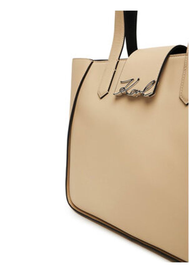 Karl Lagerfeld - KARL LAGERFELD Torebka A3W30133 Beżowy. Kolor: beżowy. Materiał: skórzane