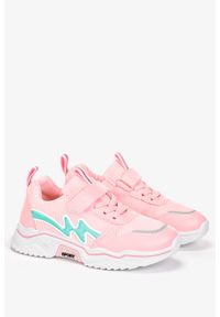 Casu - Różowe buty sportowe na rzep casu 3/3/21/m. Zapięcie: rzepy. Kolor: różowy #2