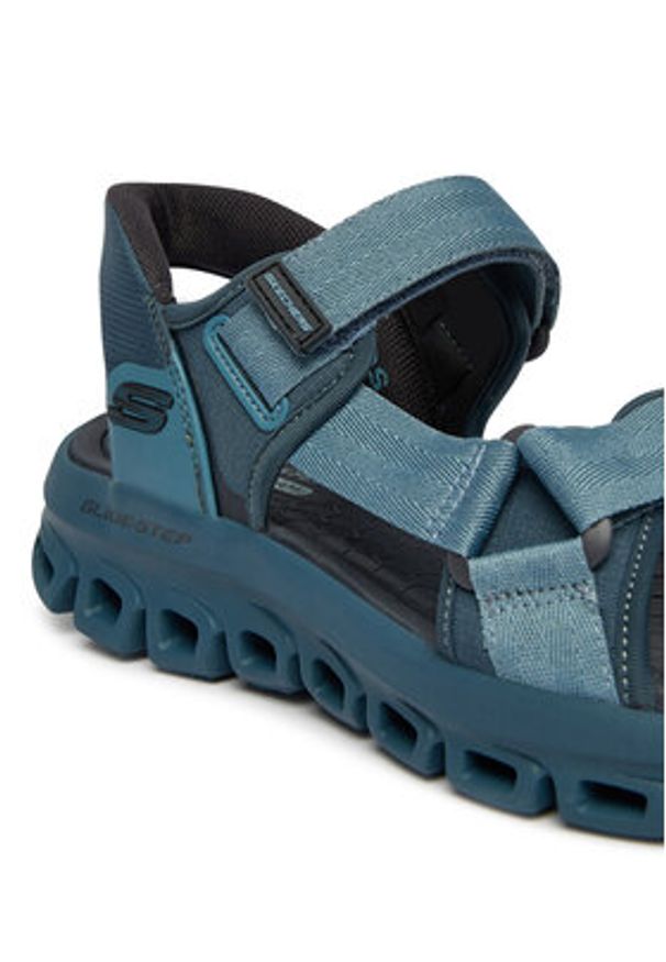skechers - Skechers Sandały Glide Step Sandal 233382/BLU Granatowy. Kolor: niebieski. Materiał: materiał
