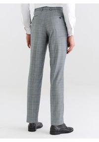 Pako Lorente - PAKO LORENTE – Szare spodnie garniturowe w niebieską kratę. Kolor: szary, niebieski, wielokolorowy. Materiał: poliester, elastan, wiskoza #4