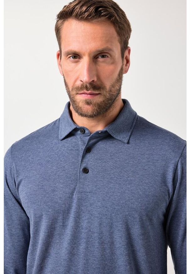 JAY-PI - Męska Koszulka polo golf szybkoschnący długi rękaw do rozm. 7XL. Typ kołnierza: golf, polo. Kolekcja: plus size. Kolor: wielokolorowy, niebieski, szary. Materiał: bawełna, poliester, materiał, elastan. Długość rękawa: długi rękaw. Długość: długie. Styl: sportowy