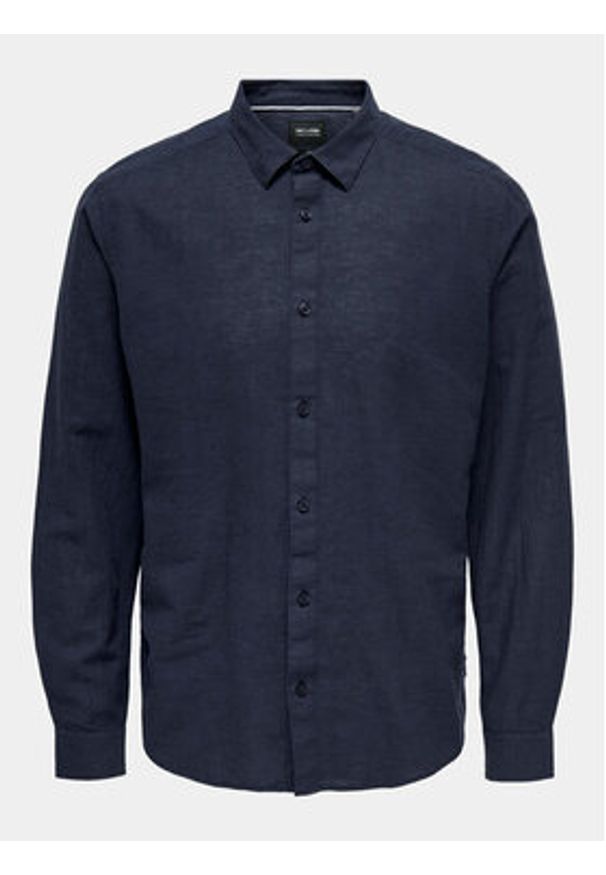Only & Sons Koszula Caiden 22012321 Granatowy Slim Fit. Kolor: niebieski. Materiał: bawełna