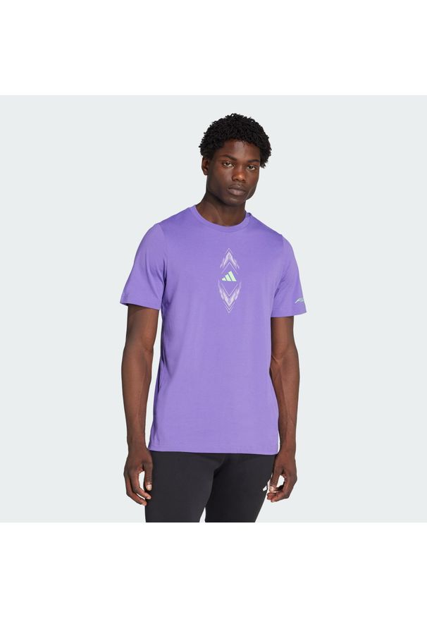Adidas - Koszulka F50 Graphic. Kolor: fioletowy. Sport: piłka nożna