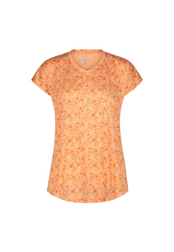 Koszulka damska turystyczna CMP 35N5496. Kolor: żółty, wielokolorowy, pomarańczowy