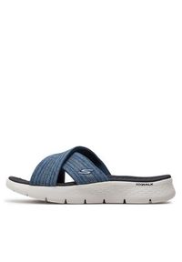 skechers - Skechers Klapki Go Walk Flex Sandal-Impressed 141420/NVY Granatowy. Kolor: niebieski. Materiał: materiał #4